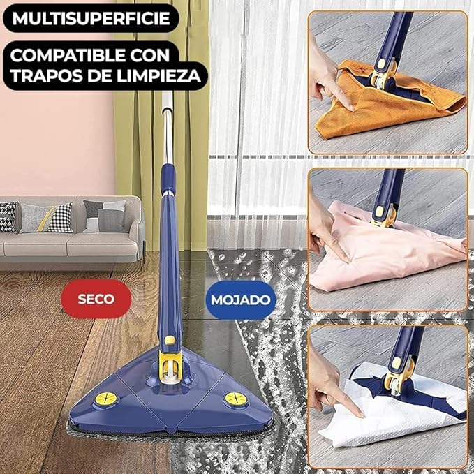 TriClean Pro - Fregona Triangular 360º